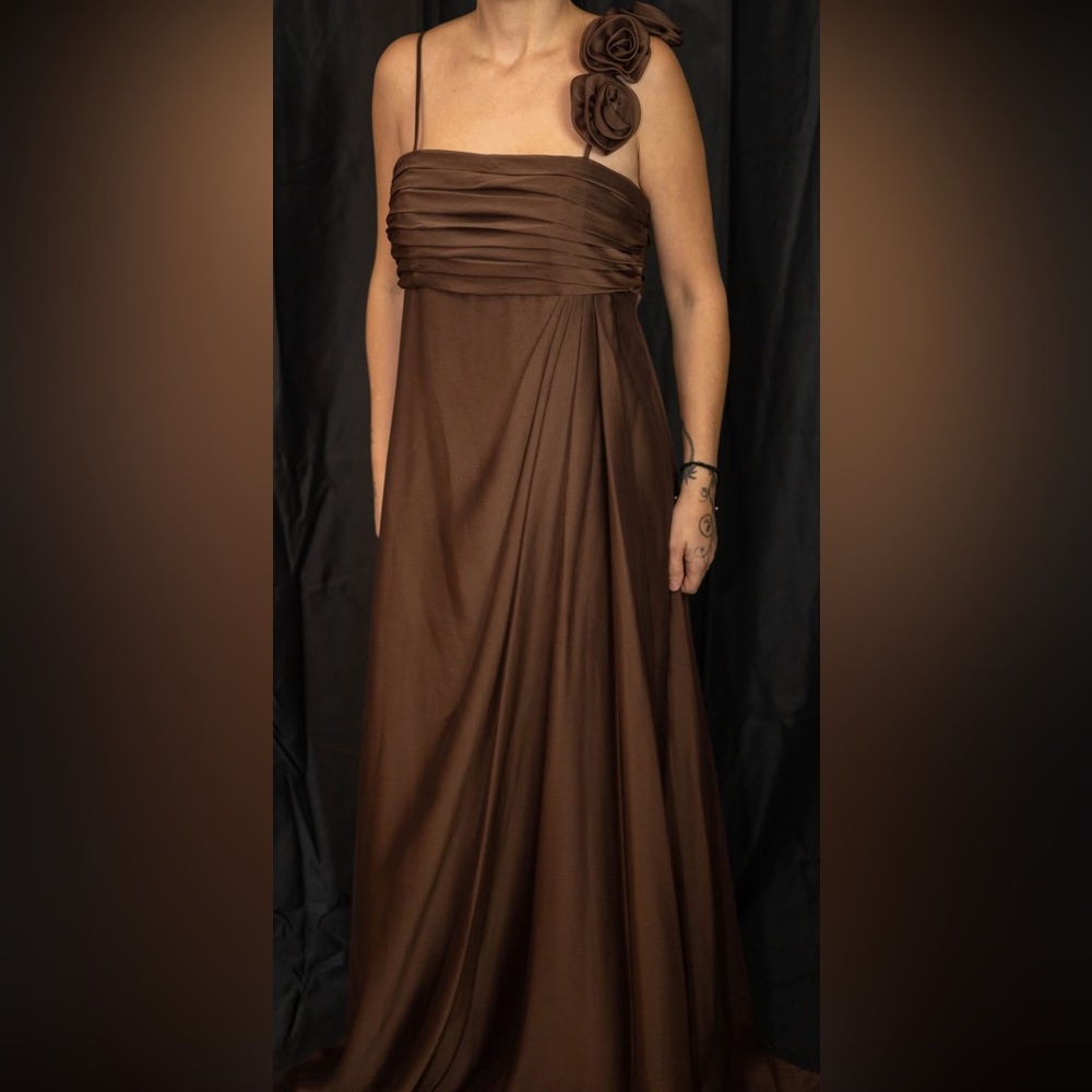 Maxi wedding or prom brown dress